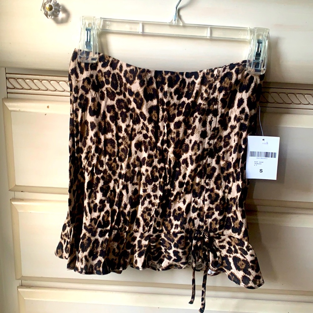 Cheetah print mini skirt